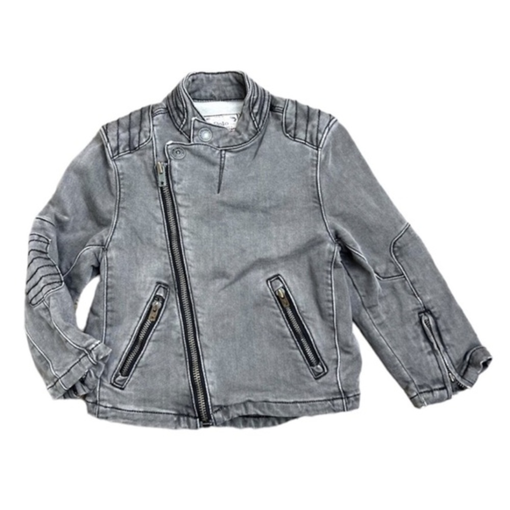 Ralph Lauren Grey Denim Moto Jacket 2T toddler